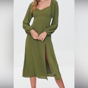 green midi dress
